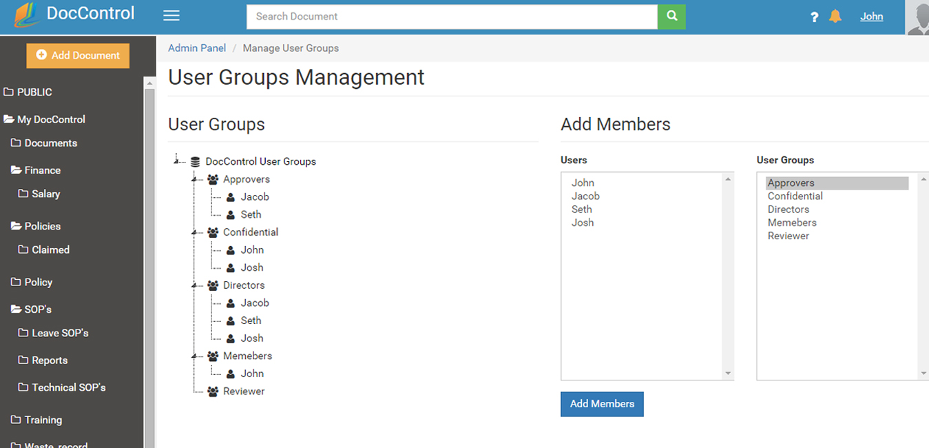 Users, and Users Groups