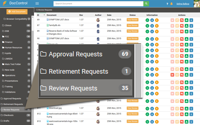 Easy access to Pending Review Requests